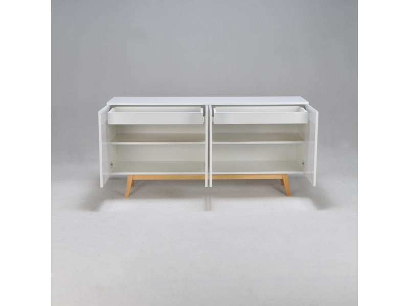 Buffet 0 porte(s) 2 tiroir(s) LE QUAI DES AFFAIRES 5804/9 - 160 cm coloris blanc - 2