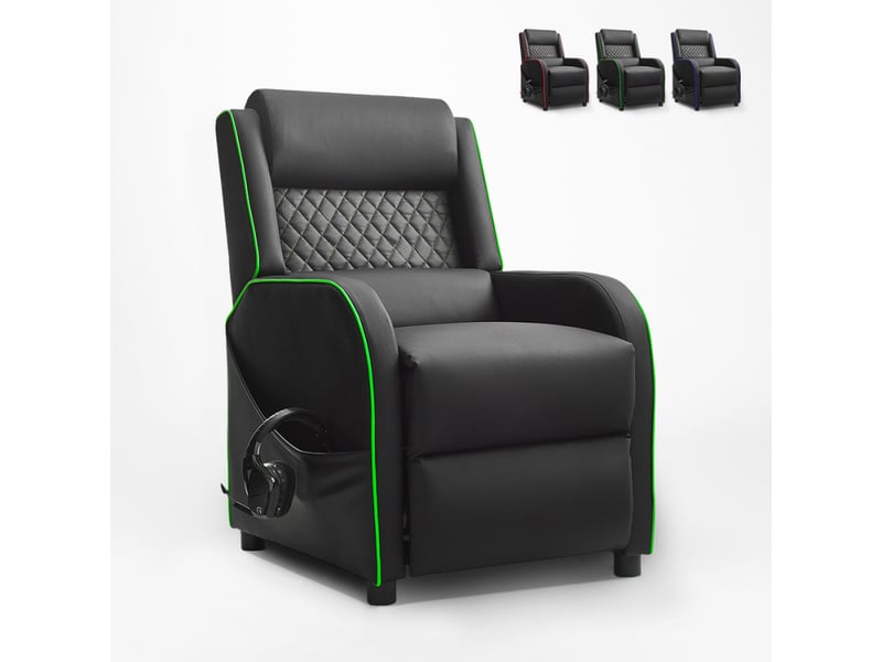 Fauteuil relax manuel Le Roi du Relax LE ROI DU RELAX Simili vert - 2