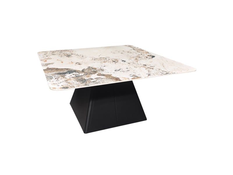 Table basse carré(e) coloris beige MEUBLETMOI - 90 cmx90 cm - 2