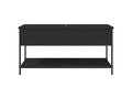 Table basse avec grand espace de rangement design moderne et contemporaine 100 x 50 x 50 cm bois d'ingénierie noir et métal dec039566 - 1
