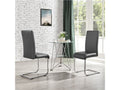 Yaheetech lot de 2 chaises de salle à manger en similicuir gris foncé - 1