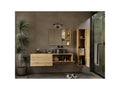 Tigo - meuble sous-lavabo chêne façade rainurée 2 tiroirs - 140×37,5×53 cm - 1